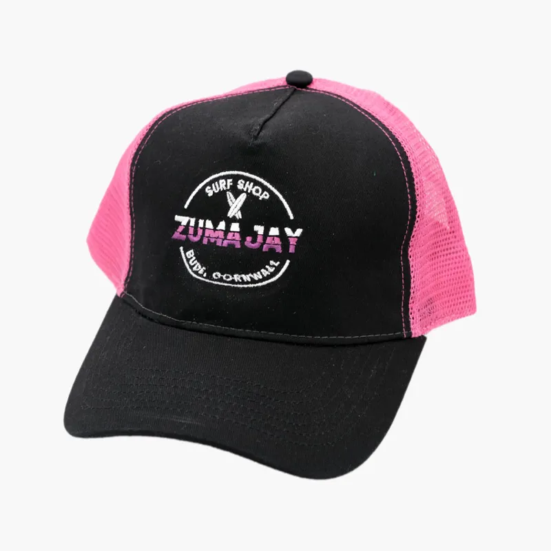 Zuma Jay Flash Trucker Hat Black Pink